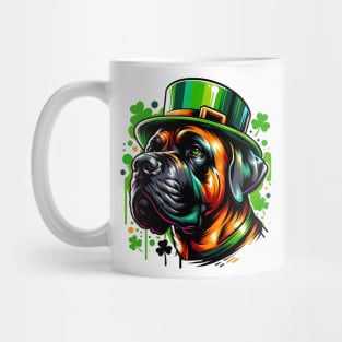 Boerboel Enjoys Saint Patrick's Day in Graffiti Style Mug